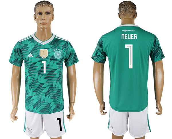 Germany 1 NEUER Away 2018 FIFA World Cup Soccer Jersey