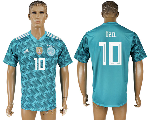Germany 10 OZIL Away 2018 FIFA World Cup Thailand Soccer Jersey