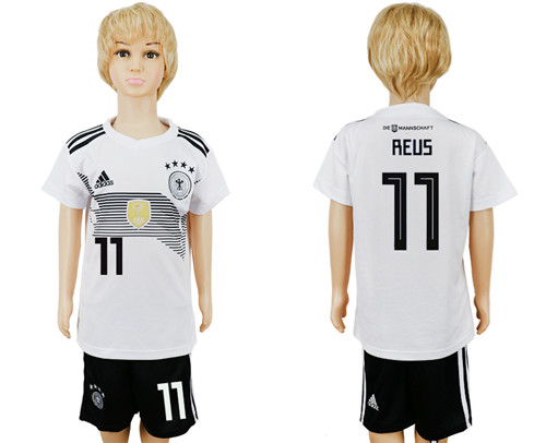 Germany 11 REUS Home Youth 2018 FIFA World Cup Soccer Jersey