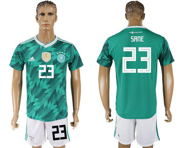Germany 23 SANE Away 2018 FIFA World Cup Soccer Jersey
