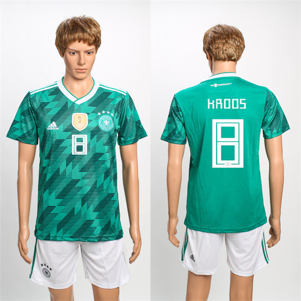 Germany 8 KROOS Away 2018 FIFA World Cup Soccer Jersey