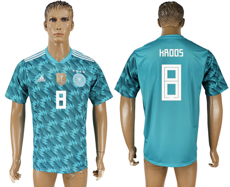 Germany 8 KROOS Away 2018 FIFA World Cup Thailand Soccer Jersey
