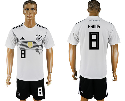 Germany 8 KROOS Home 2018 FIFA World Cup Soccer Jersey