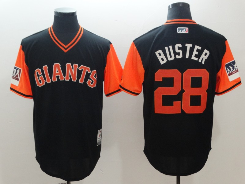 Giants 28 Buster Posey Buster Black 2018 Players' Weekend Authentic Team Jersey