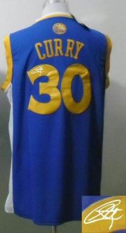 Golden State Warriors Revolution 30 Autographed 30 Stephen Curry Blue Stitched NBA Jersey