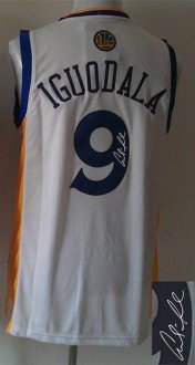 Golden State Warriors Revolution 30 Autographed 9 Andre Iguodala White Stitched NBA Jersey