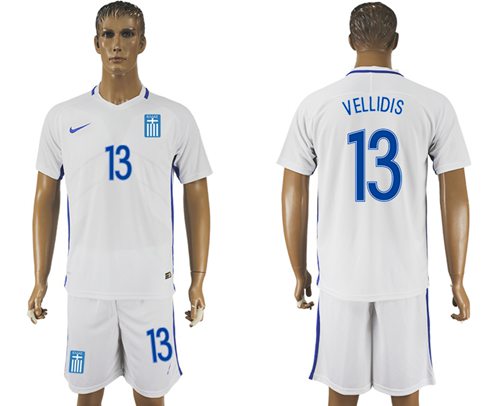Greece 13 Vellidis Home Soccer Country Jersey