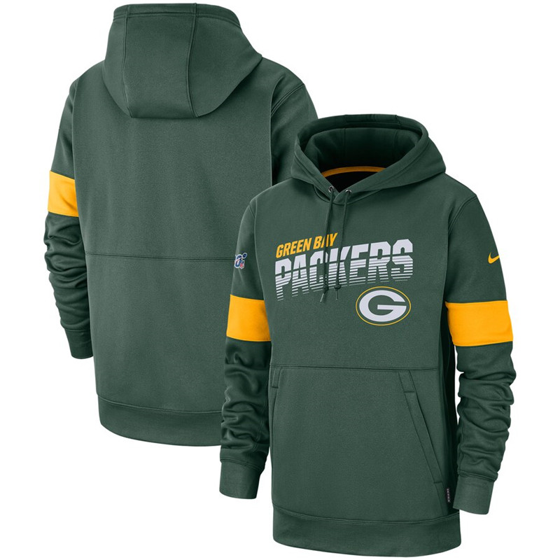 Green Bay Packers Nike Sideline Team Logo Performance Pullover Hoodie Green