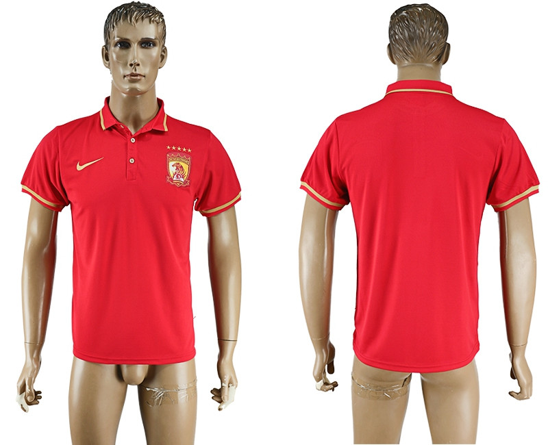 Guangdong Evergrande Red Soccer Polo Shirt