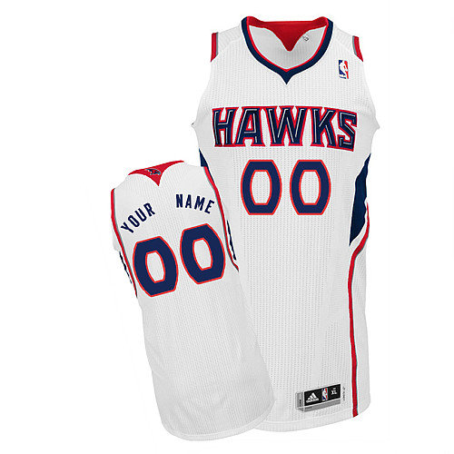 Hawks Personalized Authentic White NBA Jersey