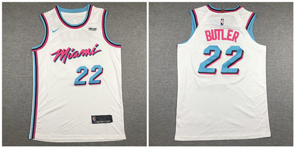 Heat 22 Jimmy Butler White City Edition Nike Authentic Jersey