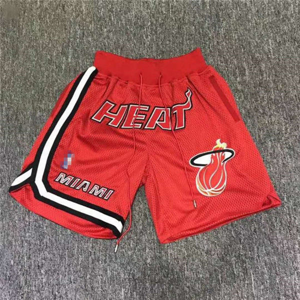 Heat Red Just Don Throwback Mesh Shorts