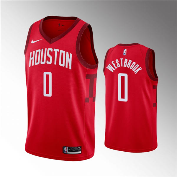 Houston Rockets #0 Russell Westbrook 2019 20 Earned Red Jersey