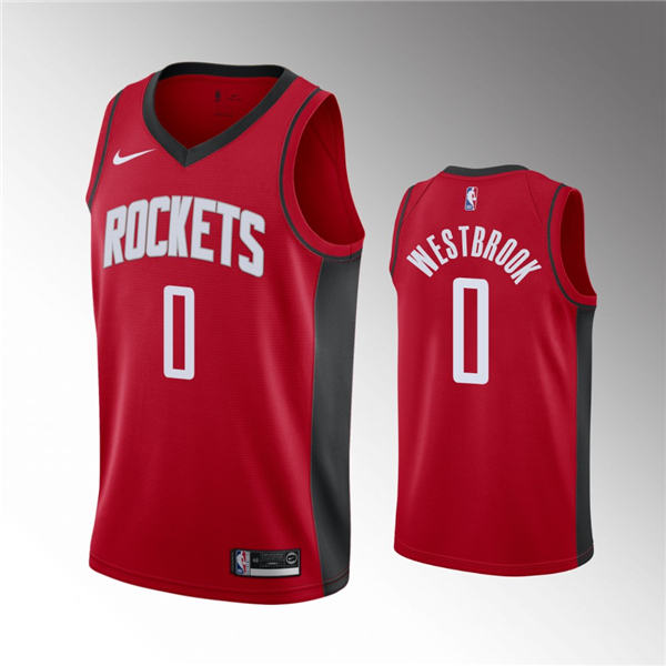 Houston Rockets #0 Russell Westbrook 2019 20 Icon Red Jersey