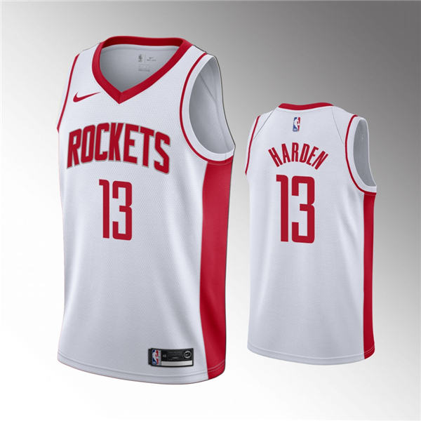 Houston Rockets #13 James Harden 2019 20 Association Jersey   White