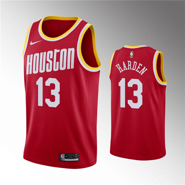 Houston Rockets #13 James Harden 2019 20 Hardwood Classics Red Jersey