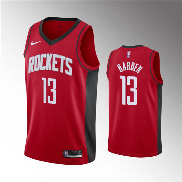 Houston Rockets #13 James Harden 2019 20 Icon Red Jersey