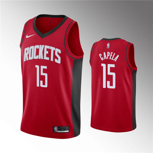 Houston Rockets #15 Clint Capela 2019 20 Icon Jersey   Red