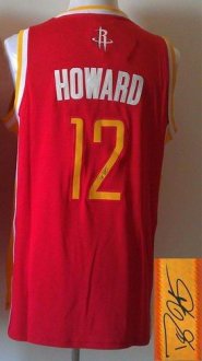 Houston Rockets Revolution 30 Autographed 12 Dwight Howard Red Alternate Stitched NBA Jersey