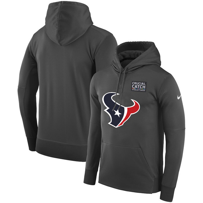 Houston Texans Anthracite  Crucial Catch Performance Hoodie