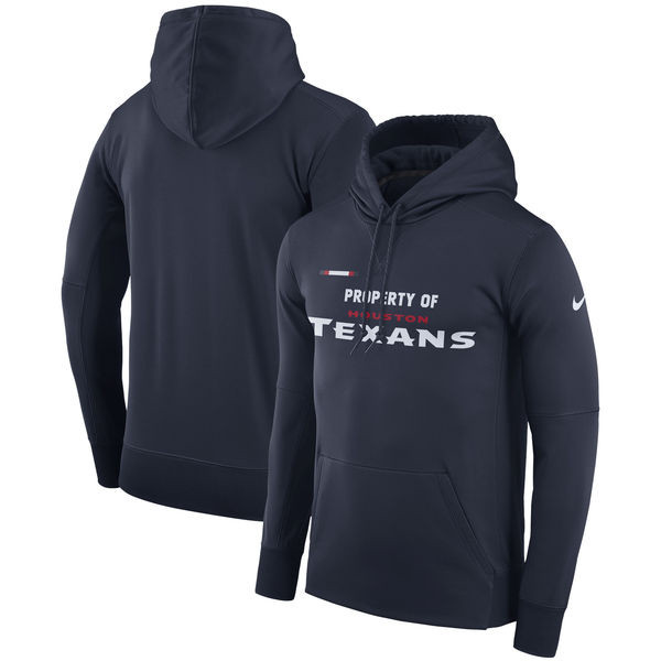 Houston Texans  Property Of Performance Pullover Hoodie Navy