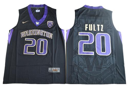 Huskies 20 Markelle Fultz Black Basketball Stitched NCAA Jersey