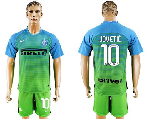 Inter Milan 10 Jovetic Sec Away Soccer Club Jersey