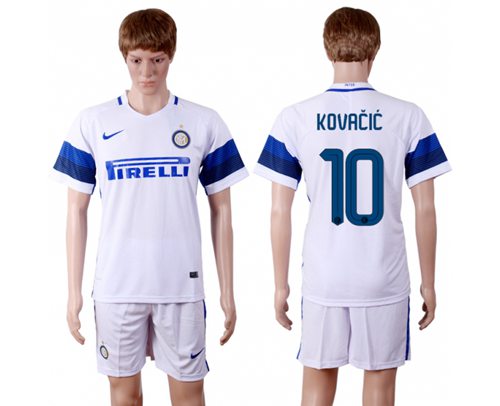 Inter Milan 10 Kovacic White Away Soccer Club Jersey
