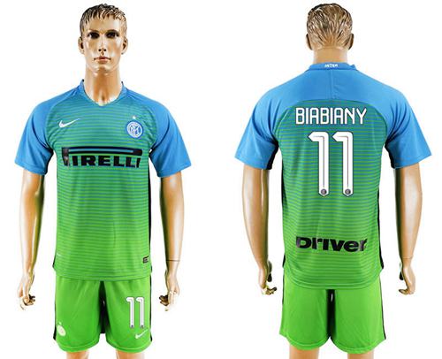Inter Milan 11 Biabiany Sec Away Soccer Club Jersey