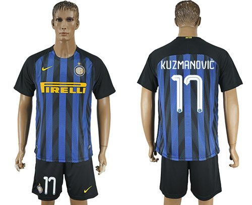 Inter Milan 17 Kuzmanovic Home Soccer Club Jersey