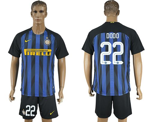 Inter Milan 22 Dodo Home Soccer Club Jersey