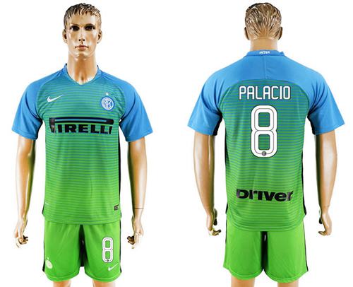 Inter Milan 8 Palacio Sec Away Soccer Club Jersey
