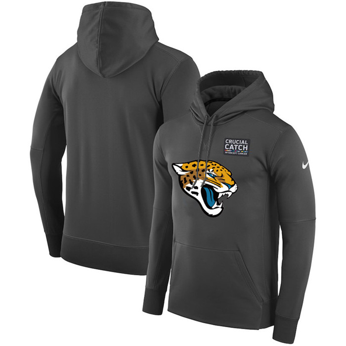Jacksonville Jaguars Anthracite  Crucial Catch Performance Hoodie