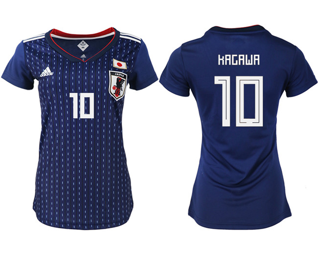 Japan 10 KAGAWA Home Women 2018 FIFA World Cup Soccer Jersey