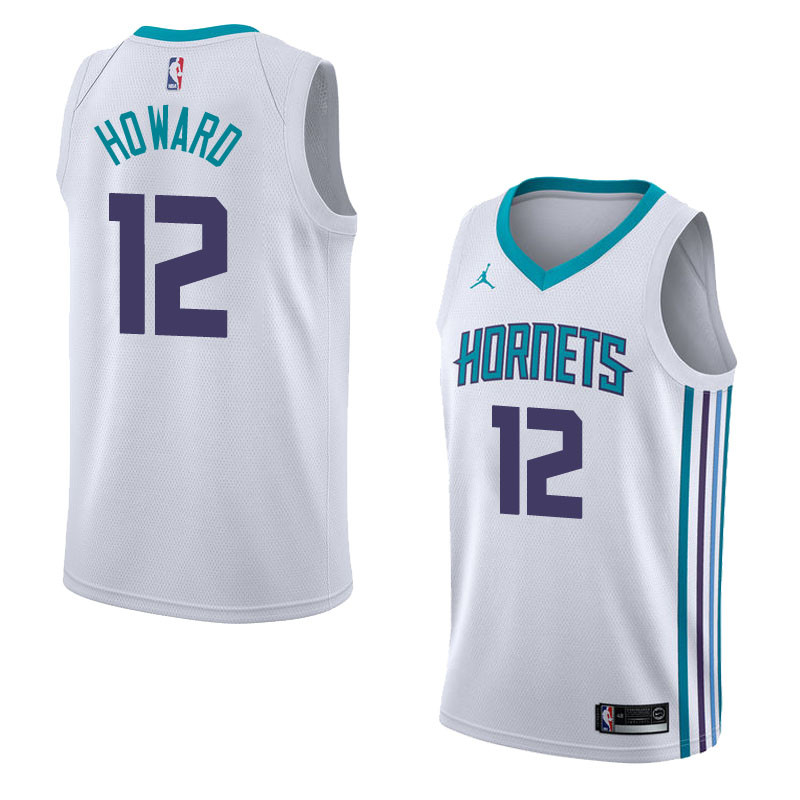 Jordan NBA Charlotte Hornets #12 Dwight Howard Jersey 2017 18 New Season White Jersey