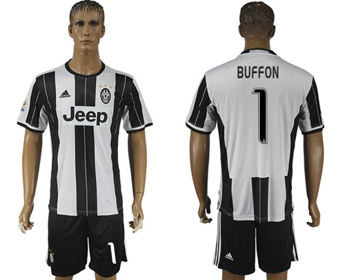 Juventus 1 Buffon Home Soccer Club Jersey