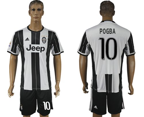Juventus 10 Pogba Home Soccer Club Jersey