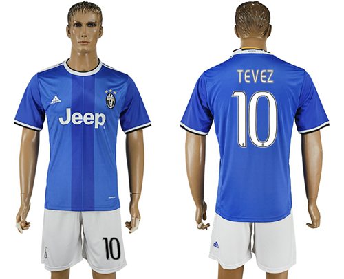 Juventus 10 Tevez Away Soccer Club Jersey
