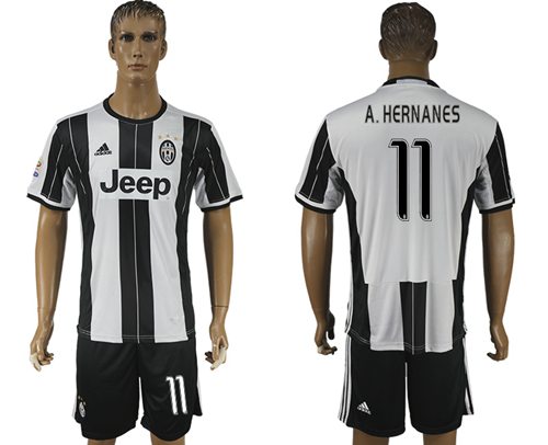 Juventus 11 AHernanes Home Soccer Club Jersey