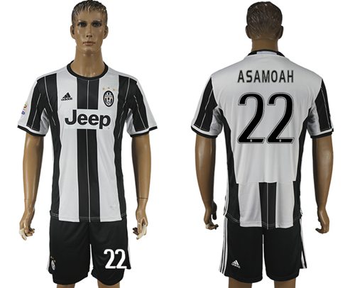 Juventus 22 Asamoah Home Soccer Club Jersey