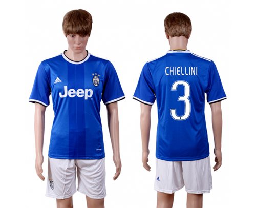 Juventus 3 Chiellini Away Soccer Club Jersey