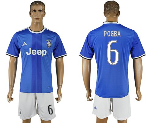 Juventus 6 Pogba Away Soccer Club Jersey