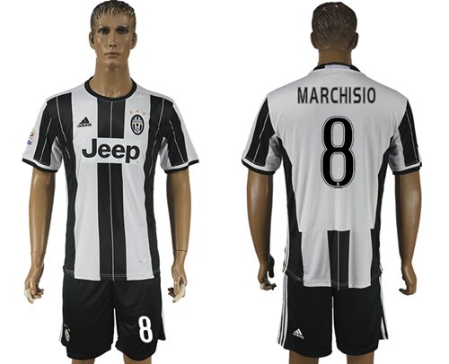 Juventus 8 Marchisio Home Soccer Club Jersey