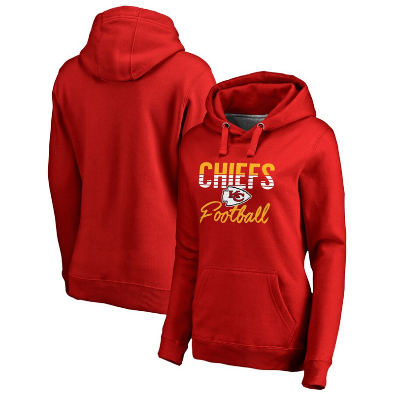 Kansas City Chiefs NFL Pro Line by Fanatics Branded Women's Plus Size Free Line Pullover Hoodie Red