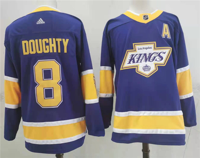 Kings 8 Drew Doughty Purple 2020 21 Reverse Retro Adidas Jersey