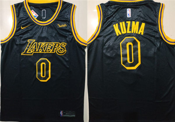 Lakers 0 Kyle Kuzma Black Nike City Edition Swingman Jersey