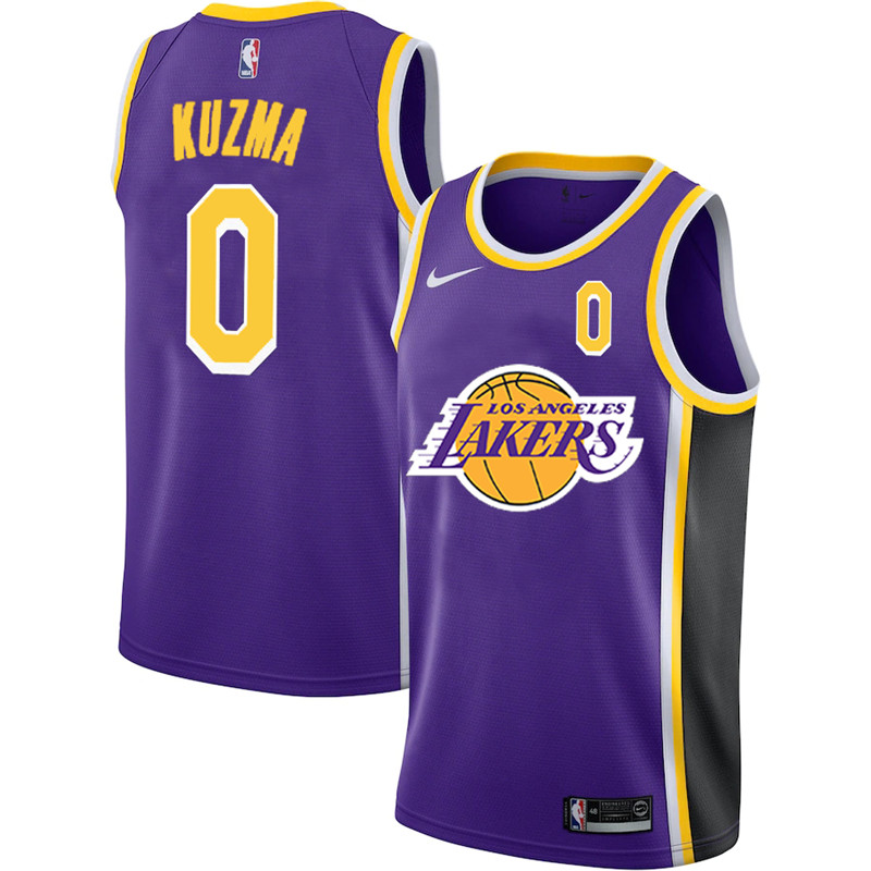 Lakers 0 Kyle Kuzma Purple 2020 2021 New City Edition Nike Swingman Jersey