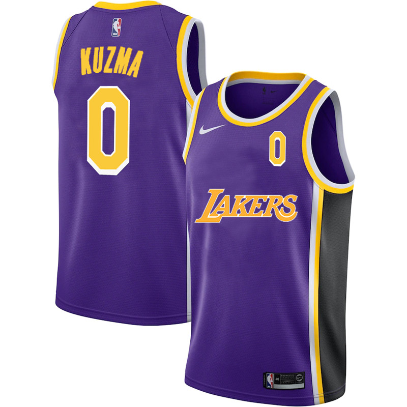 Lakers 0 Kyle Kuzma Purple 2020 2021 New City Edition Nike ...