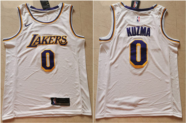 Lakers 0 Kyle Kuzma White Nike Swingman Jersey
