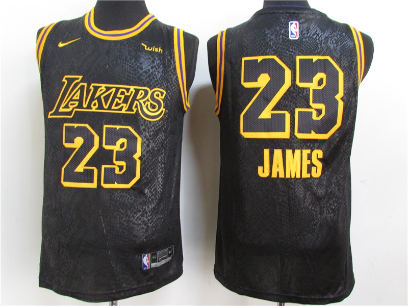Lakers 23 Lebron James Black 2021 City Edition Swingman Jersey